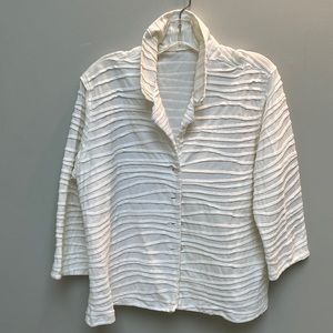 Jill McGowan white cotton Deb jacket.  Excellent condition- size L